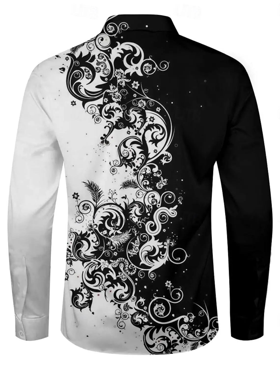 Floral Business Casual Men's Shirt Dress Shirt Button Up Shirt Long Sleeve  Fall Winter Turndown Button Up 3D Print Polyester