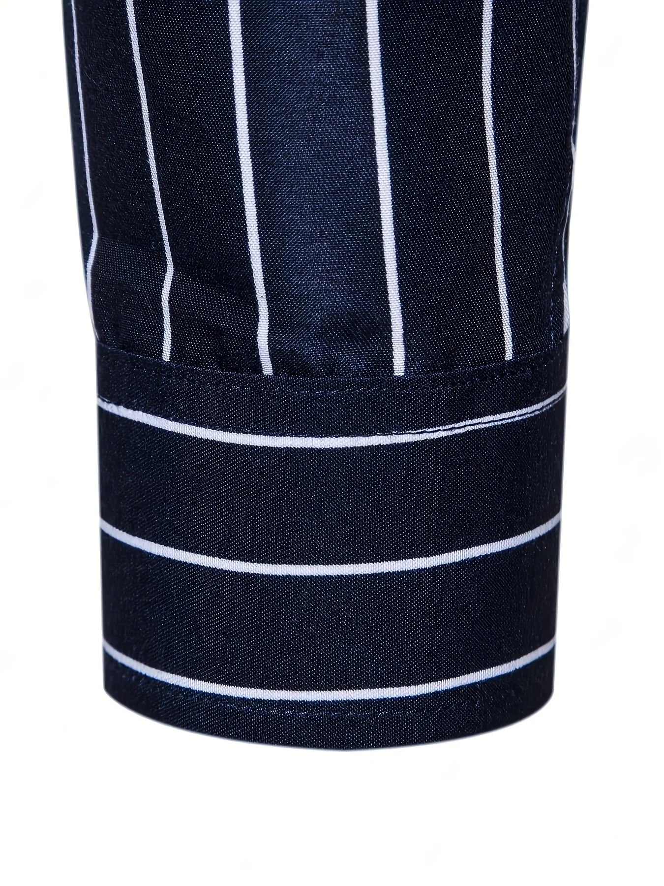 FGKKS New Men's Casual Shirt Fashion StrIped Long Sleeve Male Business Dress Shirt